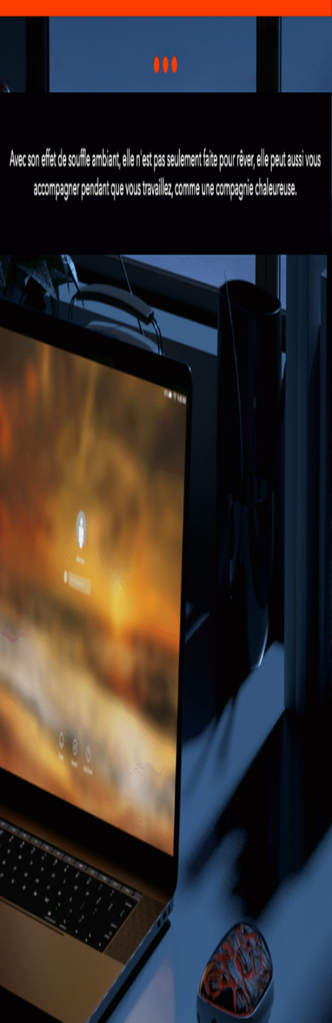 Chauffe main rechargeable USB-C pour le ski, batterie 5h - aspect flamme avec chauffe rapide - 3 niveaux, 2000 mAh lithium